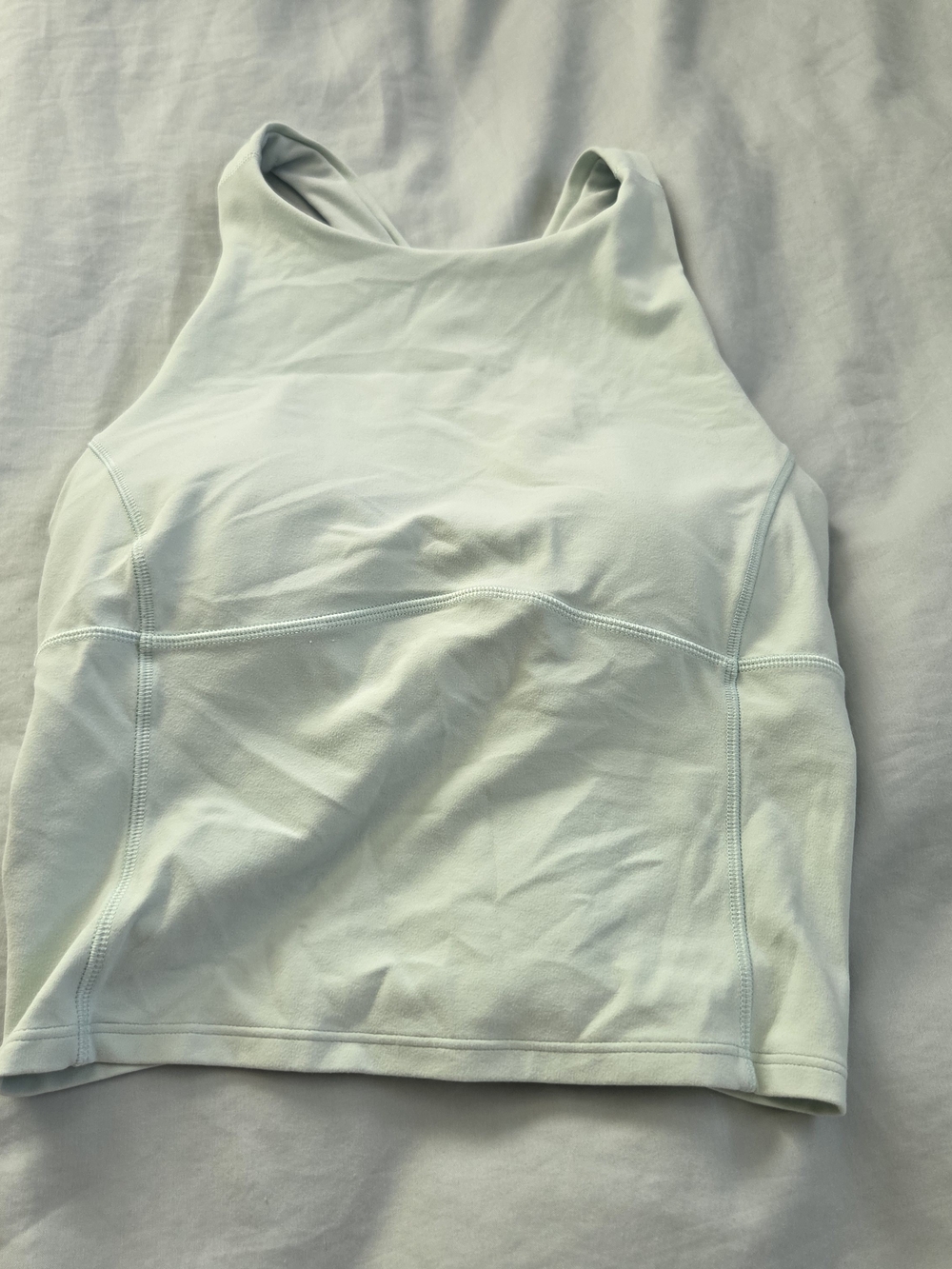 lululemon athletica Light Mint Green Racerback Crop Tank Sports Bras Size 4